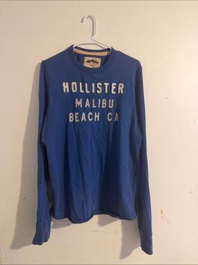 Hollister Royal Blue Long Sleeve Graphic Tee